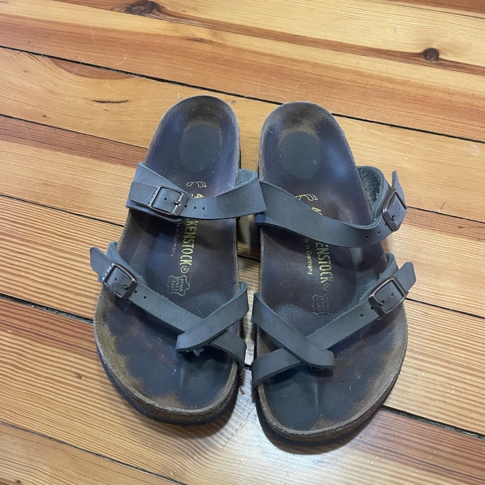 Birkenstock Mayari Brown Cross-Strap Sandals